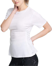 Load image into Gallery viewer, DKNY Women&#39;s Sport Side-Tie T-Shirt, White, L
