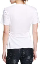 Load image into Gallery viewer, DKNY Women&#39;s Sport Side-Tie T-Shirt, White, L
