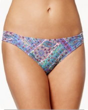 Load image into Gallery viewer, California Waves Junior&#39;s Printed Side-Tab Bikini Bottom, Multi, XS
