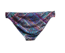 Load image into Gallery viewer, California Waves Junior&#39;s Printed Side-Tab Bikini Bottom, Multi, XS
