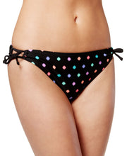 Load image into Gallery viewer, California Waves Juniors&#39; Polka Dot Bikini Swim Bottom Separates, Multi, XS
