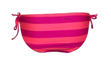 Load image into Gallery viewer, California Waves Juniors&#39; Pink Stripe Side Bikini Bottoms, Coral, XL
