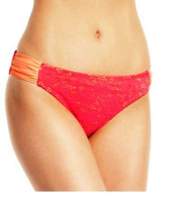 Load image into Gallery viewer, California Waves Junior&#39;s Crochet Lace Side-tab Bottom, Coral, S
