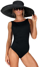 Load image into Gallery viewer, InstantFigure Women's Slimming High Neck One-Piece Swimsuit, Black, 8
