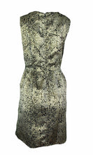 Load image into Gallery viewer, Moon Women&#39;s Keyhole Textured Fit Flare Dress, Black/Gold, Large
