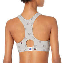 Load image into Gallery viewer, Champion Women&#39;s Logo-Print Racerback Sports Bra, Oxford Grey, XS
