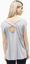 Load image into Gallery viewer, Calvin Klein Performance Women&#39;s Crisscross Back T-Shirt, Grey, S
