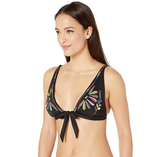 Load image into Gallery viewer, Soluna Women&#39;s Radiant Tie Front Halter Bikini top, Night, S

