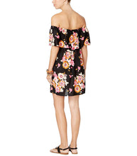 Load image into Gallery viewer, Raviya Women&#39;s Floral-Print Off-The-Shoulder Cover-Up, Black, M
