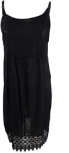 Load image into Gallery viewer, Raviya Women&#39;s Scoop Neck Crochet-Trim Dress Swim Cover-Up (L, Black)
