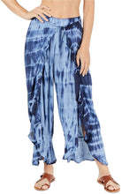 Load image into Gallery viewer, Raviya Women&#39;s Tie-Dye Swimsuit Cover-Up Tie Pants, Blue, Large

