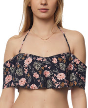 Load image into Gallery viewer, O&#39;Neill Women&#39;s Colleen Flounce Bikini Top, Black, L
