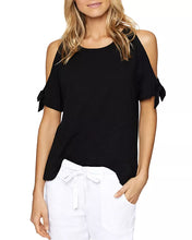 Load image into Gallery viewer, Sanctuary Women's Lou-Lou Cotton Cold-Shoulder T-Shirt, Black, XL
