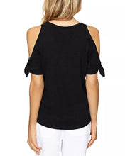 Load image into Gallery viewer, Sanctuary Women's Lou-Lou Cotton Cold-Shoulder T-Shirt, Black, XL
