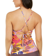Load image into Gallery viewer, Hula Honey Junior&#39;s Palm Botanical Strappy Tankini Swim Top Orange, M
