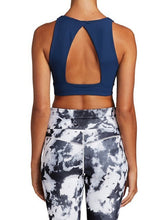 Load image into Gallery viewer, Year of Ours Women&#39;s Victoria Ribbed Sports Bra, Navy Blue, XS
