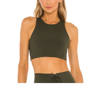 Load image into Gallery viewer, Splits59 Women&#39;s Glenda High Impact Lace-back Sports Bra, Army, XS
