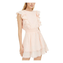 Load image into Gallery viewer, SAGE Women&#39;s Lace Sleeveless Jewel Neck Short Fit Flare Dress, Pink, L

