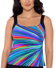 Load image into Gallery viewer, Reebok Women's Scoop Neck Radiant Energy Tankini Top, Multi, 8
