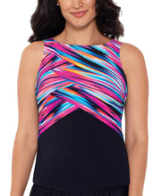 Load image into Gallery viewer, Reebok Women's Wrapped In Perfection Printed High-Neck Tankini Top,10
