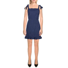 Load image into Gallery viewer, Lost + Wander Women&#39;s Ruffled Mini Sundress, Navy, S
