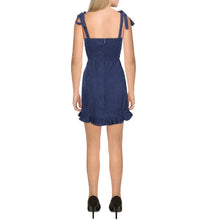 Load image into Gallery viewer, Lost + Wander Women&#39;s Ruffled Mini Sundress, Navy, S
