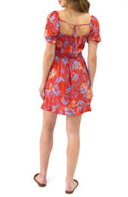 Load image into Gallery viewer, Lost + Wander Women&#39;s Floral Puff Sleeve Mini Dress, Red, S
