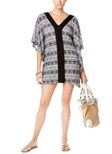 Load image into Gallery viewer, Dotti Women&#39;s Diamond Daze Printed Tunic Cover-Up , Black/White, S
