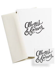 Load image into Gallery viewer, Tattly Always &amp; Forever Greeting Card &amp; Temporary Tattoo Set

