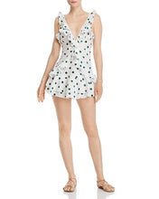 Load image into Gallery viewer, Nightwalker Women&#39;s Valentina Dotted Mini Dress, White/Green Polka Dot, S
