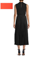 Load image into Gallery viewer, NANETTE LEPORE Women&#39;s Pleated Midi Dress, Vivid Coral Saffron Sun, Size 4
