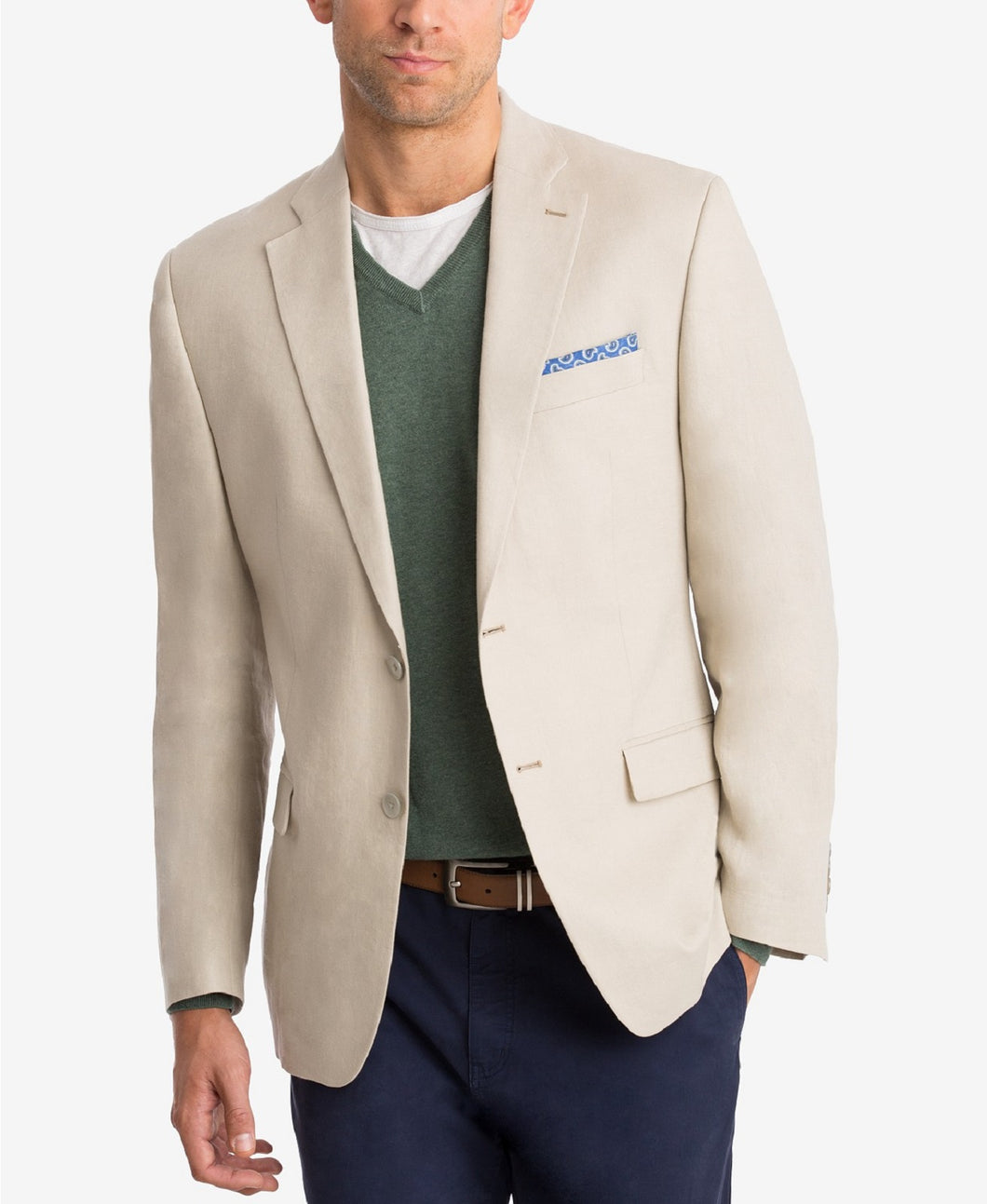 Ralph Lauren Men's UltraFlex Classic-Fit Linen Sport Coats,Tan,38S