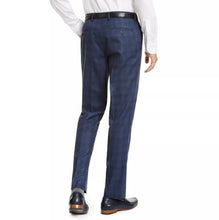 Load image into Gallery viewer, Bar III Men&#39;s Slim-Fit Stretch Blue Plaid Suit Pants, Blue, 30Wx32L
