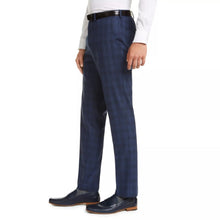 Load image into Gallery viewer, Bar III Men&#39;s Slim-Fit Stretch Blue Plaid Suit Pants, Blue, 30Wx32L
