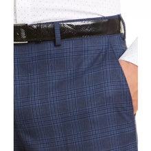 Load image into Gallery viewer, Bar III Men&#39;s Slim-Fit Stretch Blue Plaid Suit Pants, Blue, 30Wx32L
