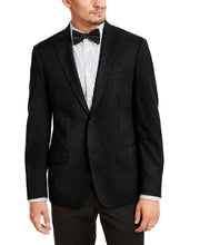 Load image into Gallery viewer, Calvin Klein Men&#39;s Skinny-Fit Stretch Black Plaid Suit Jacket, 38S
