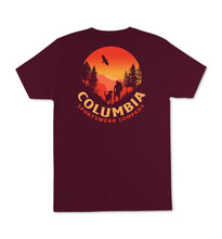Load image into Gallery viewer, Columbia Men&#39;s Elevation Mountain Logo Graphic T-Shirt, Rich Wine, S
