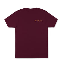 Load image into Gallery viewer, Columbia Men&#39;s Elevation Mountain Logo Graphic T-Shirt, Rich Wine, S
