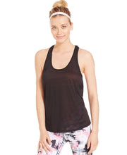 Load image into Gallery viewer, Ideology Women&#39;s Burnout Chevron Athletic Top, Black, S
