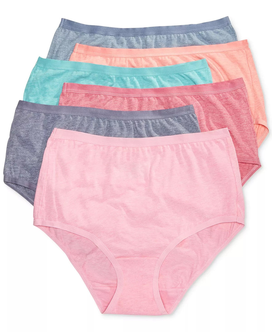 Fruit of the Loom Women's Premium 6-Pk Brief Underwear, Multi, 8/XL