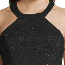 Load image into Gallery viewer, B Darlin Juniors&#39; Sleeveless Glitter Lace Fit &amp; Flare Dress,Black, 3/4
