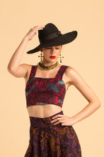 Load image into Gallery viewer, Belloago Women&#39;s Kelly Printed Crop Top, Purple
