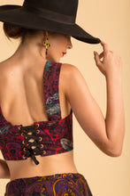 Load image into Gallery viewer, Belloago Women&#39;s Kelly Printed Crop Top, Purple
