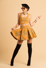 Load image into Gallery viewer, Belloago Women&#39;s Lucy Printed Pleated Mini Skirt, Yellow
