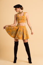 Load image into Gallery viewer, Belloago Women&#39;s Lucy Printed Pleated Mini Skirt, Yellow
