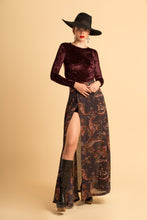 Load image into Gallery viewer, Belloago Women&#39;s Nina Printed A-Line Long Skirt, Brown
