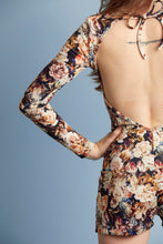 Load image into Gallery viewer, Belloago Women&#39;s Helena Floral Print Long Sleeve Short Jumpsuit
