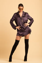Load image into Gallery viewer, Belloago Women&#39;s Janis Oversized Shirt Dress, Purple
