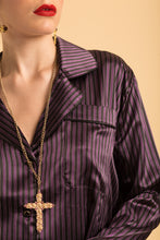 Load image into Gallery viewer, Belloago Women&#39;s Janis Oversized Shirt Dress, Purple
