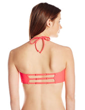Load image into Gallery viewer, Volcom Juniors&#39; Simply Solid Flutter Bikini Top, Electric Coral, S
